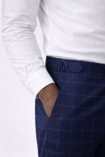 PANTALÓN GHURKA AZUL CUADROS - Imagen 2